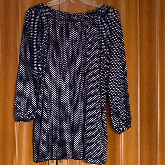 Black and White Blouse 3/4 Sleeves Size XL (16-18) - Picture 3 of 12